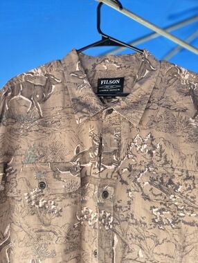 Filson Men's Brown Printed Field Shirt Jacket